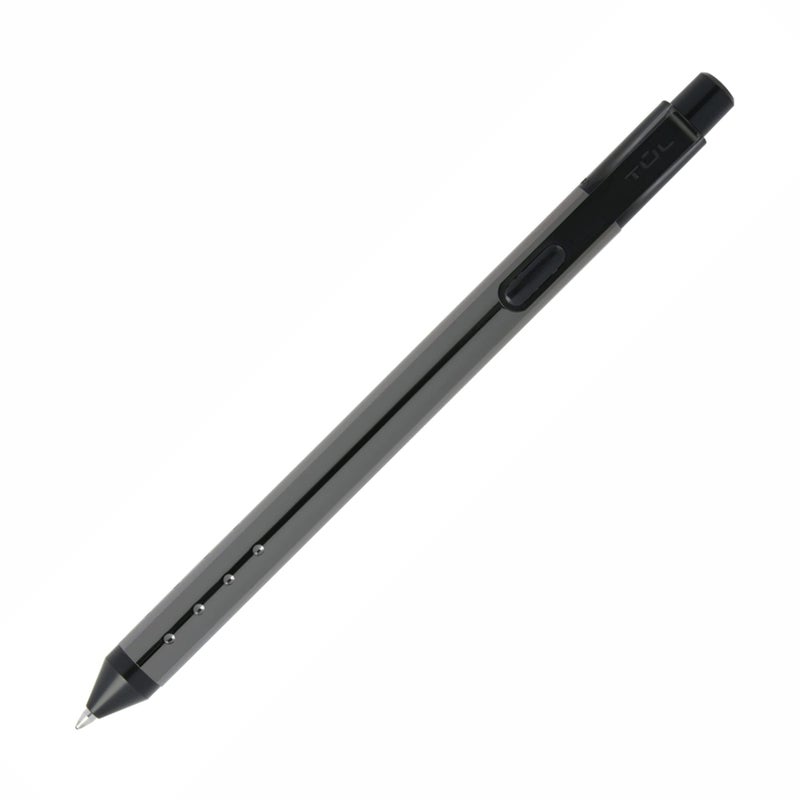 TUL Fine Writing Solid Metal Barrel Retractable Gel Pen With 2 Refills, Medium Point, 0.7 mm, Gunmetal Gray Barrel, Assorted Ink Colors - Image 2